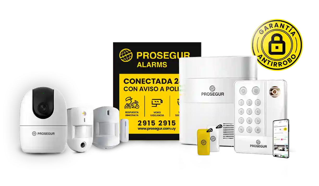 Elementos de la alarma Prosegur Uruguay